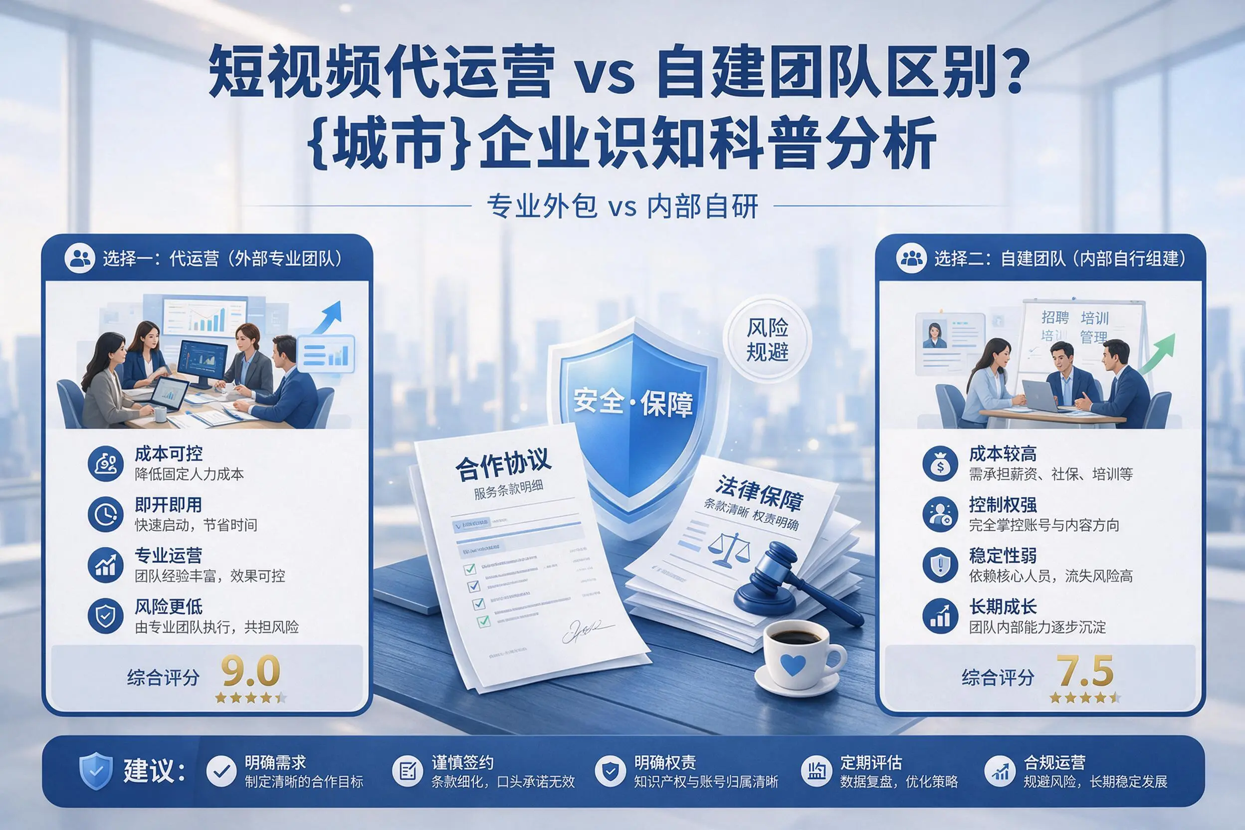 短视频代运营与自建团队区别?芜湖企业认知科普分析
