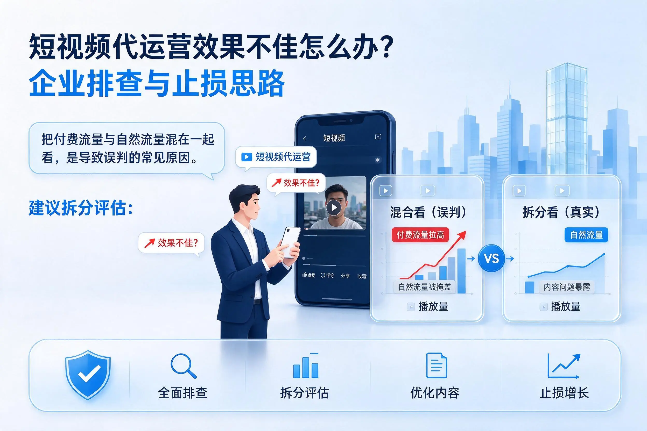 短视频代运营效果不佳怎么办?芜湖企业排查与止损思路