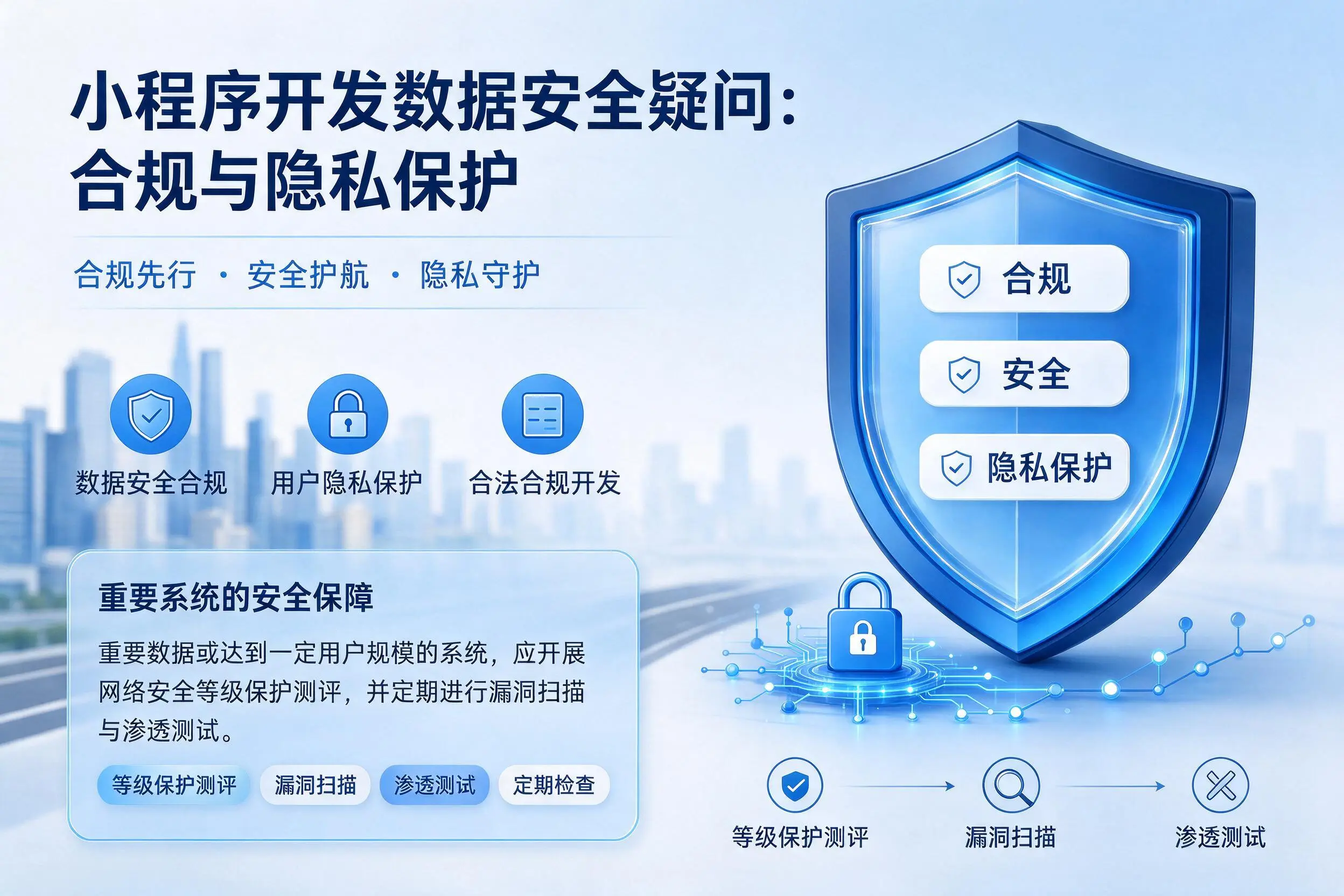 芜湖小程序开发数据安全疑问:合规与隐私保护