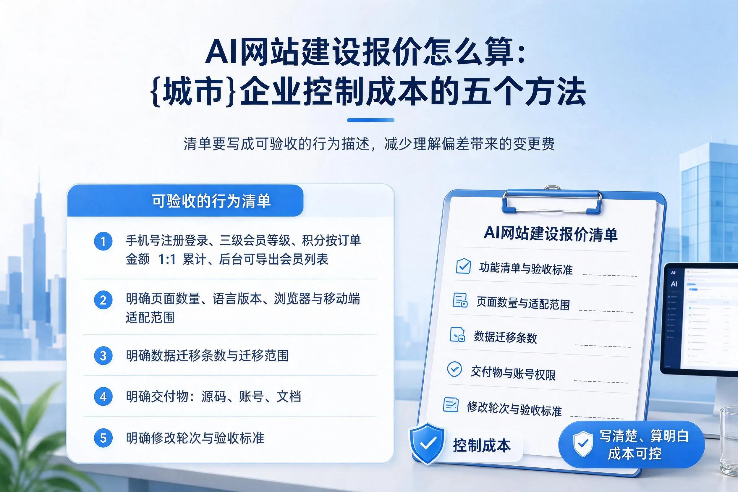 AI网站建设报价怎么算：芜湖企业控制成本的五个方法